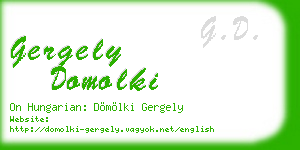 gergely domolki business card