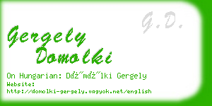 gergely domolki business card